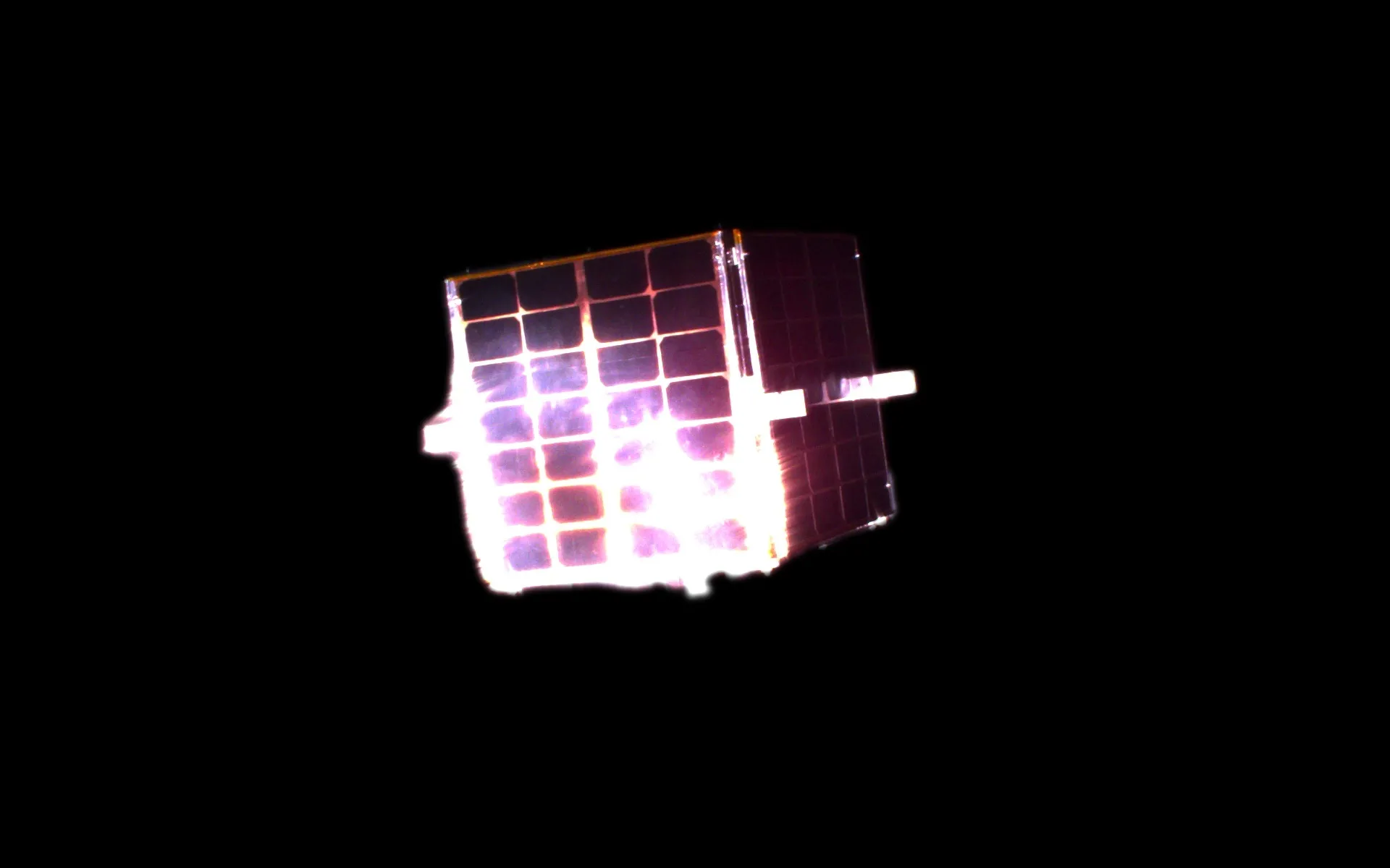 Real image of the ALMASat mock-up acquired in the facility
